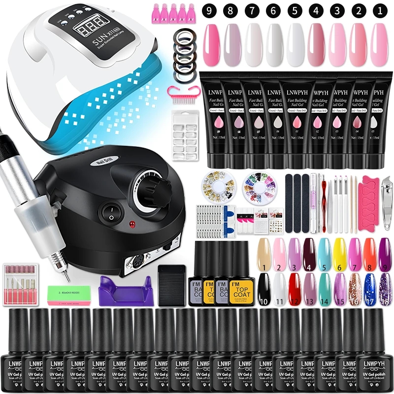Nail Art Full Color - Gel Nail Polish Set Poly Nail
