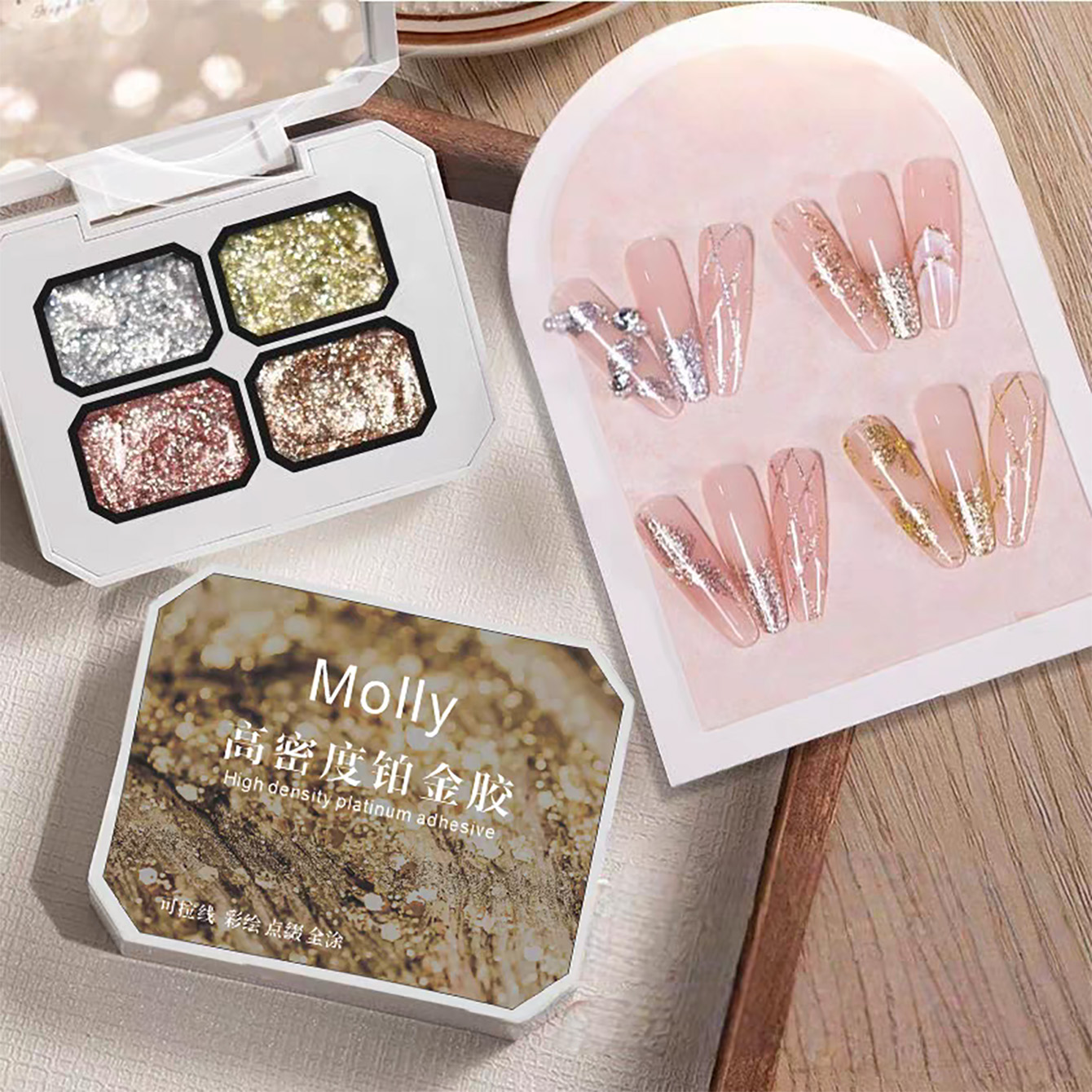 Nail Foil Transfer - MIANEL Chunky Foil Platinum Nail Art
