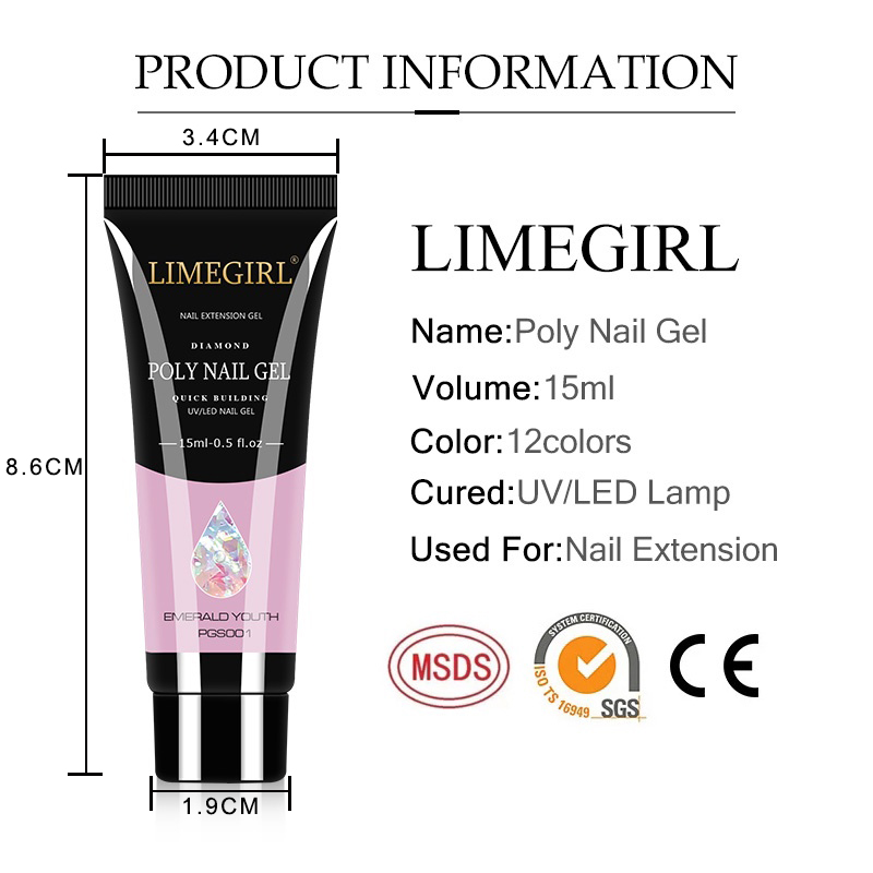 LIMEGIRL 15ml Nail Art Kit Pol - Nail Art Extension Cat Eye ulasan dan harga