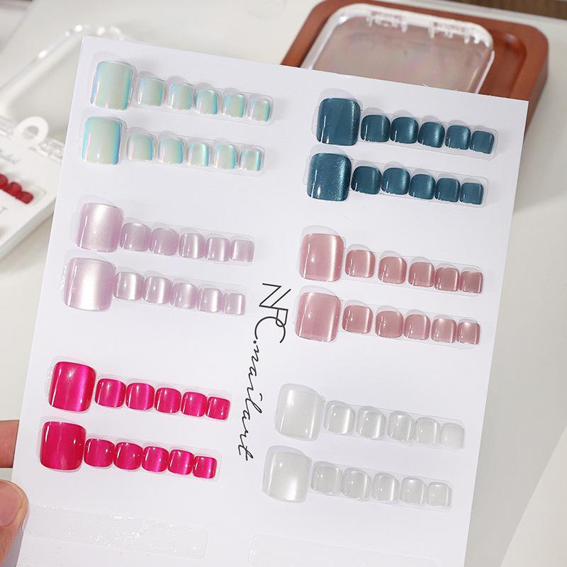 New 10 Pcs/Box French Fake Nai - Nail Art Extension Cat Eye ulasan dan harga