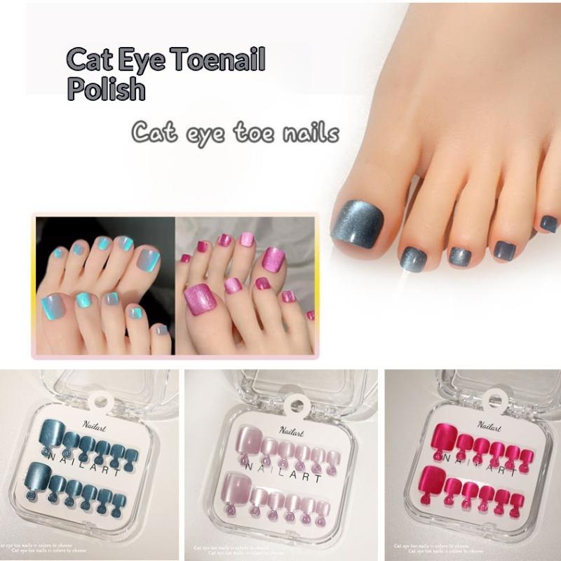 New 10 Pcs/Box French Fake Nai - Nail Art Extension Cat Eye ulasan dan harga