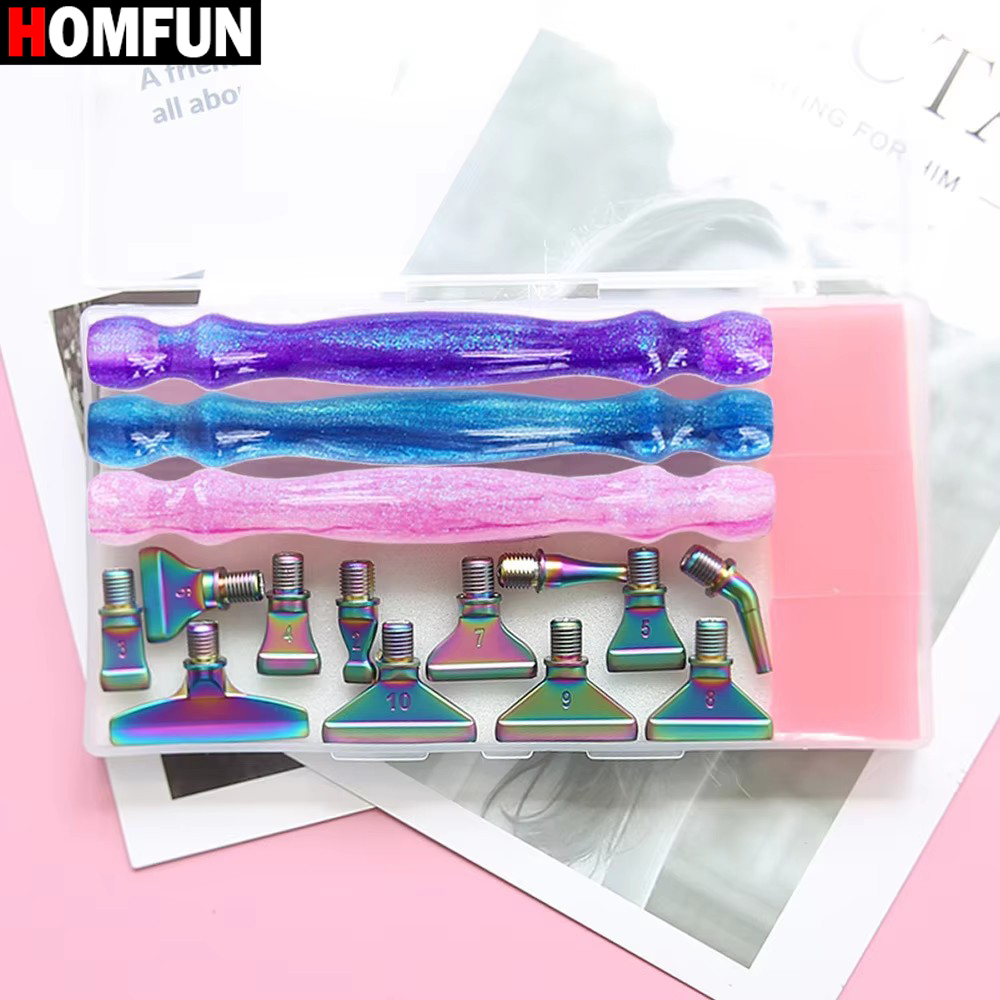HOMFUN 5D Diamond Painting Pen - Nail Art Full Color ulasan dan harga