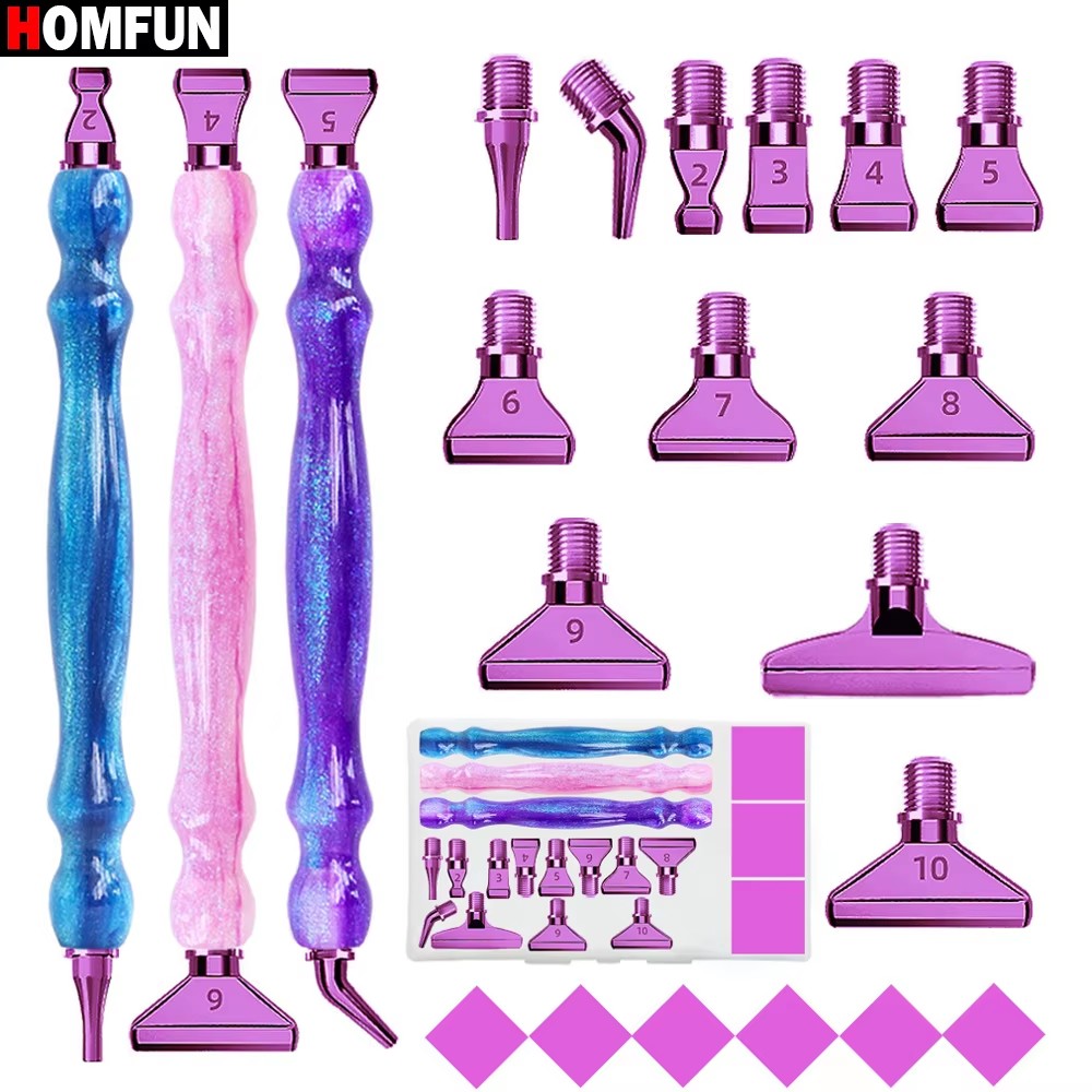 HOMFUN 5D Diamond Painting Pen - Nail Art Full Color ulasan dan harga
