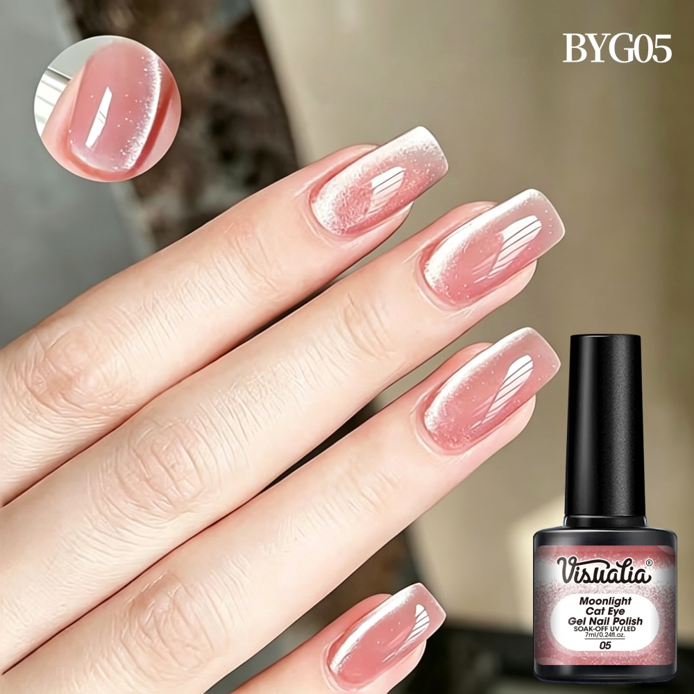 Visuatia Bean Paste Nude Moonl - Nail Art Extension Cat Eye ulasan dan harga