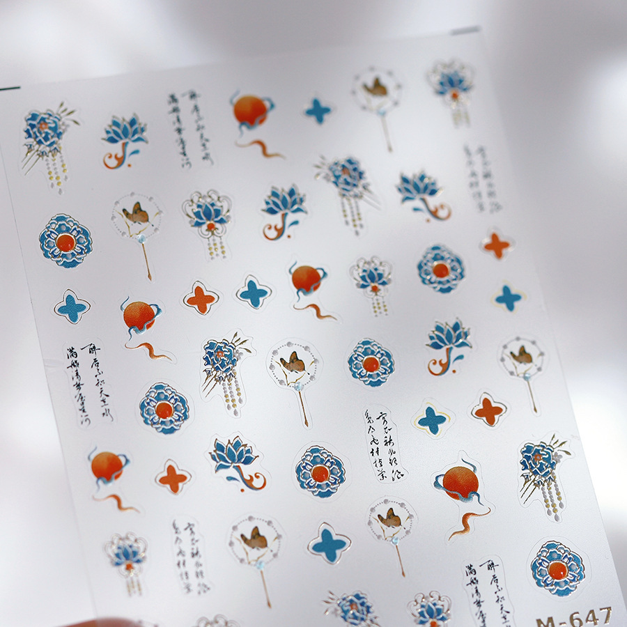 Bohemian Pattern Colorful Love - Nail Art Zelda ulasan dan harga