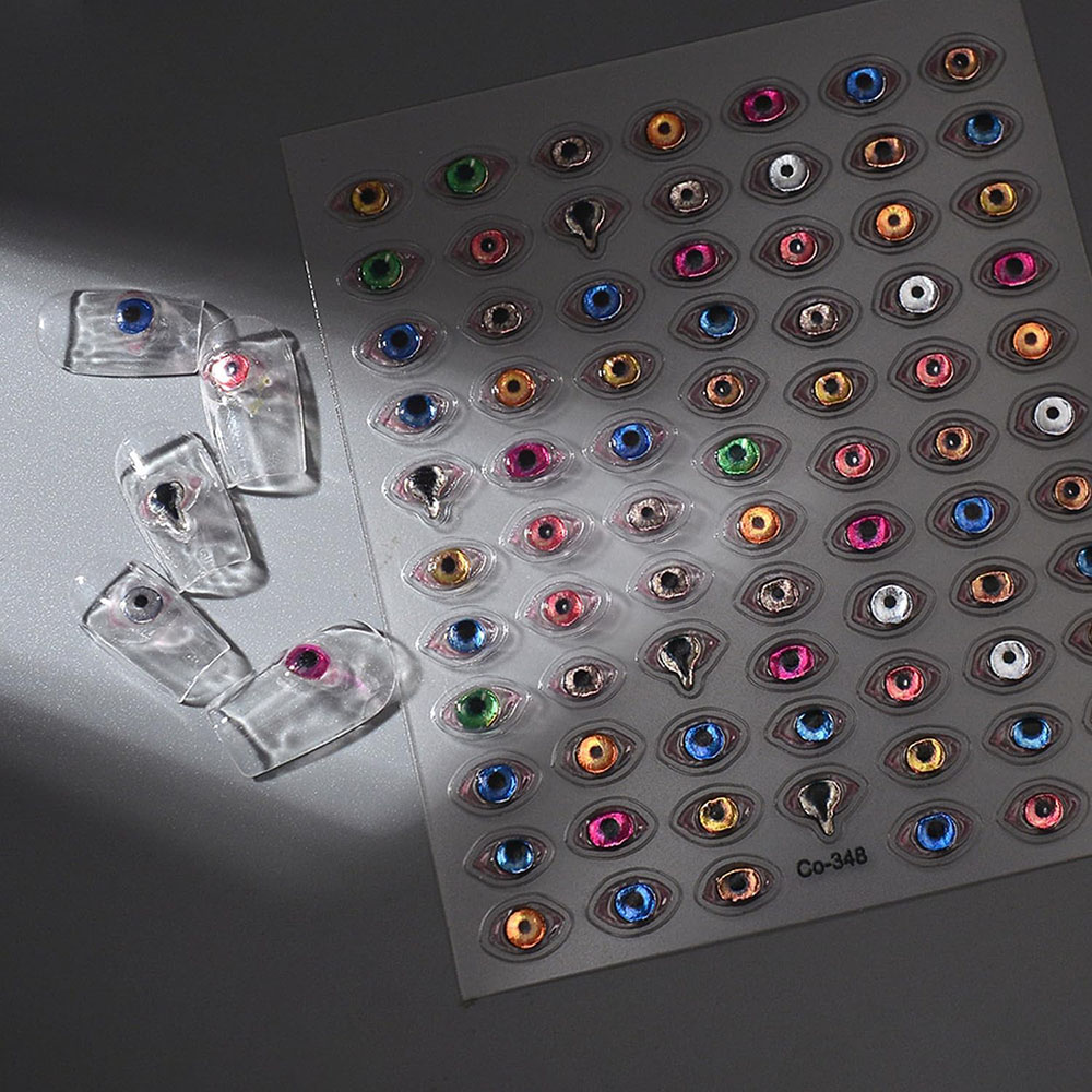 5D Bronzing Dark Evil Eye Nail - Nail Art Zelda ulasan dan harga