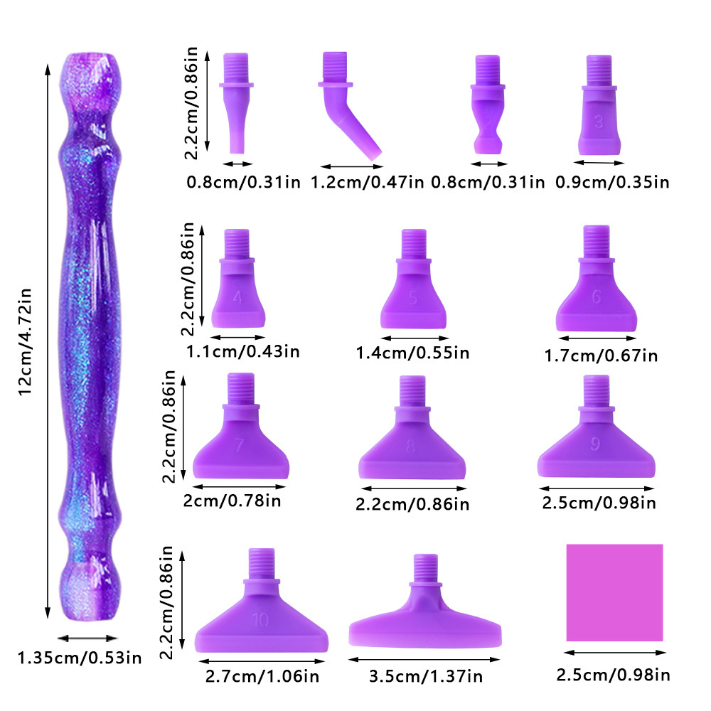HOMFUN 5D Diamond Painting Pen - Nail Art Full Color ulasan dan harga